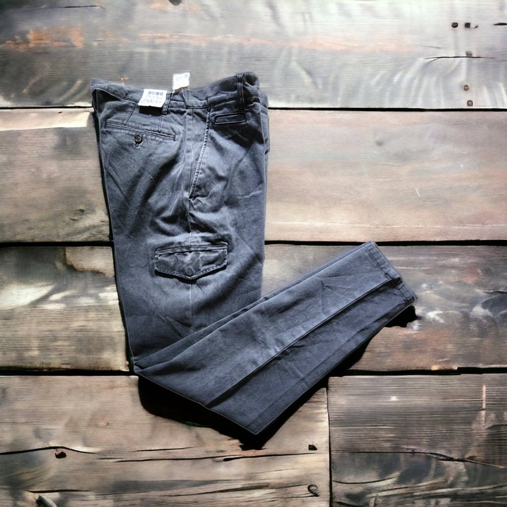 Mens JOS A BANKS GRAY DENIM Khaki Size 34x32 (large) NWT